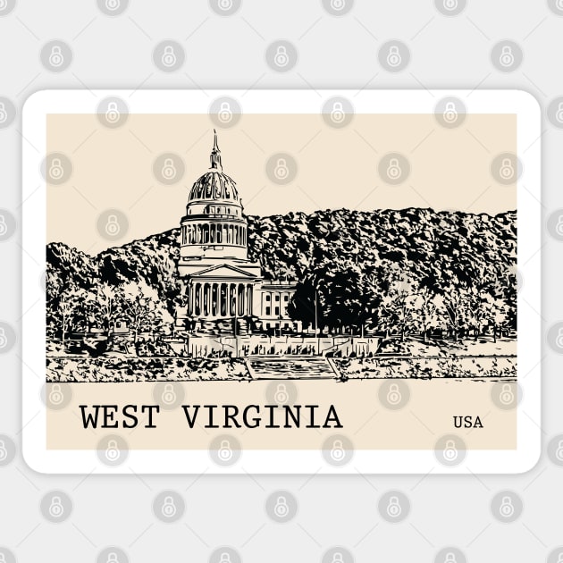 West Virginia State USA Sticker by Lakeric